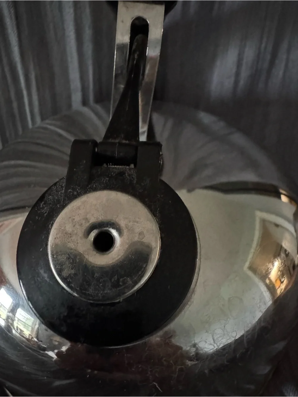 Paul Revere Stainless Steel Tea Kettle with Black Handle